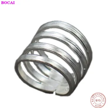 

Handmade s925 sterling Silver women's ring Thai silver original design plain silver opening female ring 2020 new fashion jewelry