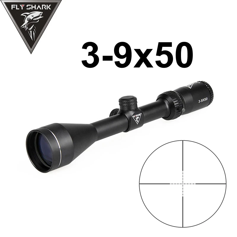 Fly Shark прицел 3x 9x50 Охотничья винтовка 1 дюйм трубка Размер черный для наружной