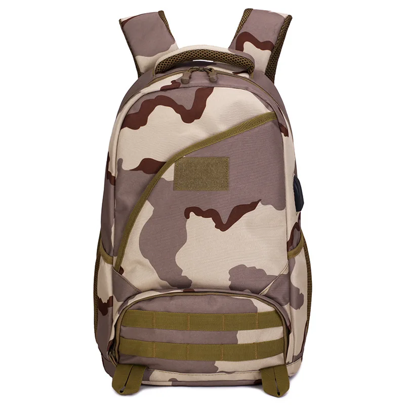 Outdoors Small knapsack Riding Mountaineering Both shoulders waterproof travel Men's bag tactics Leisure time - Цвет: Sansha camouflage