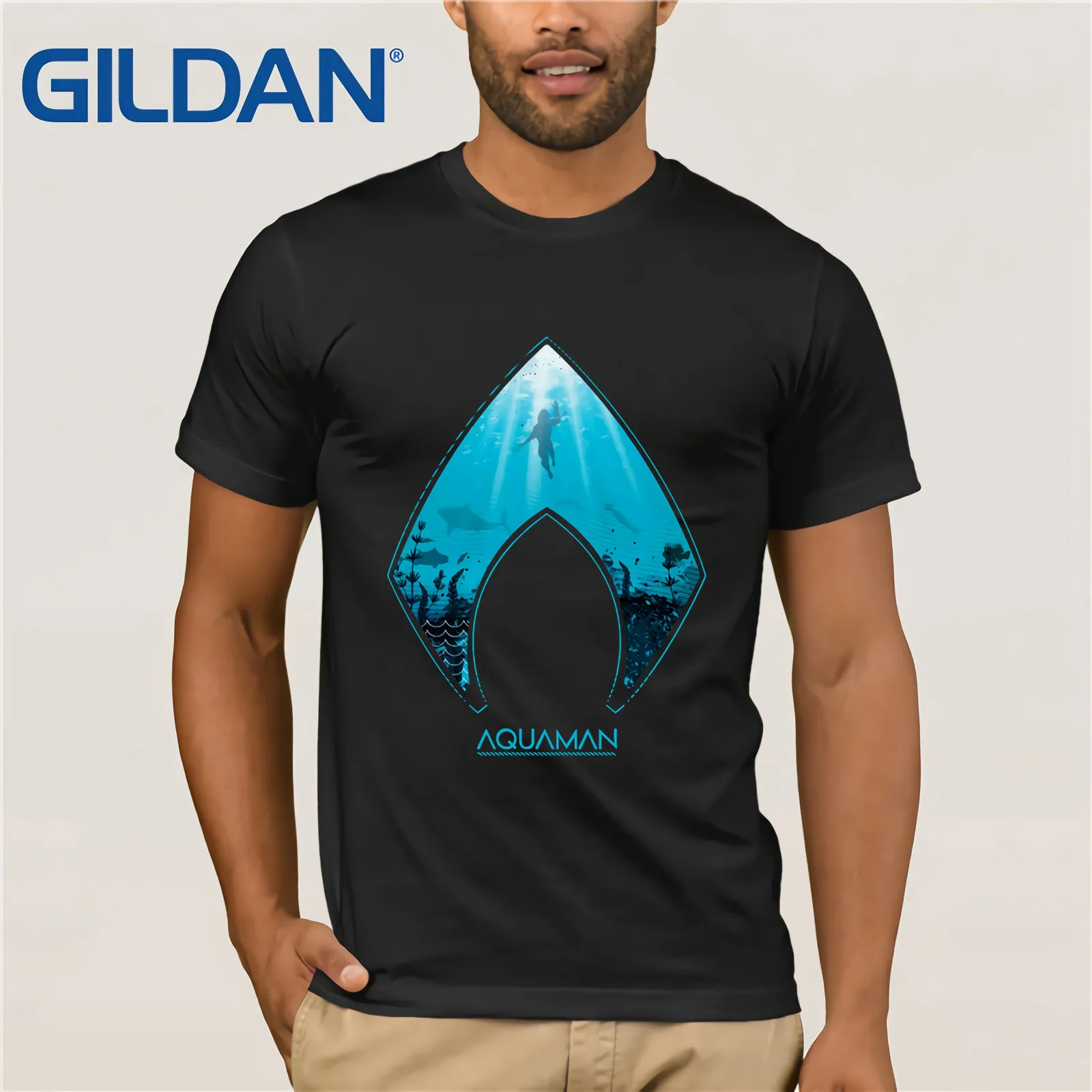 

See Through Aquaman T-Shirts Logo Ocean King Orm Of Atlantis T Shirts Men Gift Clothes Fashion Round Neck Purified Cotton Tees