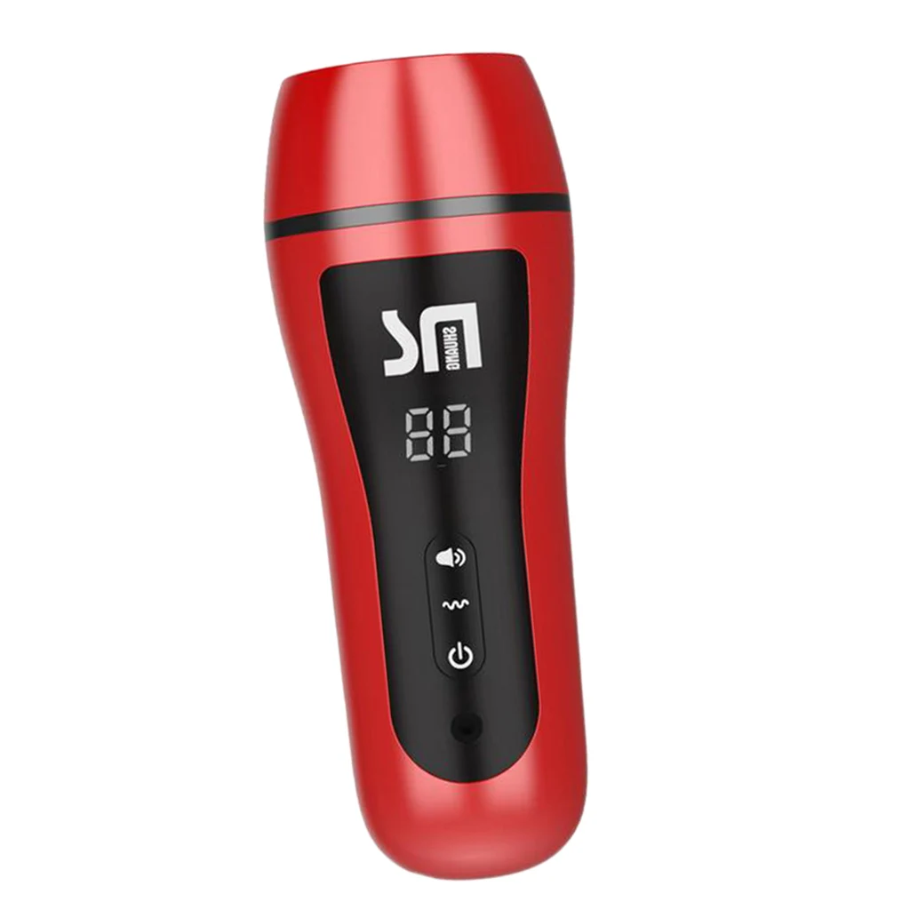 Male Masturbator Automatic Vibration Heating Masturbation Cup Realistic Vaginal Design Voice Interaction Men's Aircraft Cup