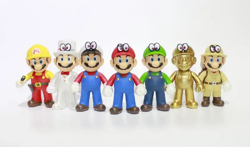 Супер Марио фигурка игрушка Марио Луиджи 12 см ПВХ модель игрушки для детей день рождения Рождественский подарок