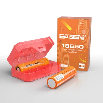 

2PCS 3.7V 30A 3500mAh 30A 18650 Battery Large Current Hight Power Discharge Li-ion Rechargeable Battery Plastic Case Flashlight