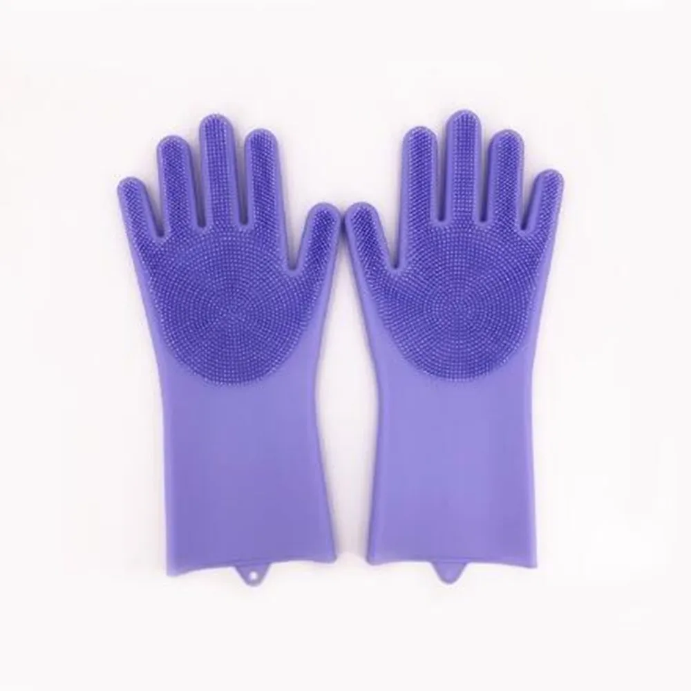 Gants de nettoyage de la vaisselle multifonctions, 1 paire, magique, en  caoutchouc de Silicone, pour le lavage de la vaisselle, pour le nettoyage  de