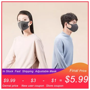 

SmartMi PM2.5 Filter Haze Mask Face Anti-haze Mask Adjustable Ear Hanging 3D Design Comfortable Light Breathing Mask maseczka