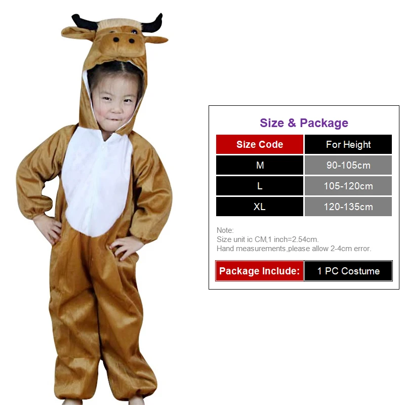 Kids Cartoon Animals Cattle Costumes Boy Girl Halloween Cosplay Costume Anime Disfraces Dress Up Role Play Jumpsuit Clothes Kids Cartoon Animals Cattle Costumes Boy Girl Halloween Cosplay Costume Anime Disfraces Dress Up Role Play Jumpsuit Clothes