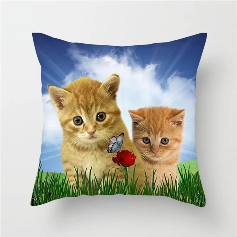 Fuwatacchi милый кот наволочки для подушек канадская безволосая наволочка для подушек наволочка для дивана домашнего стула декоративные наволочки - Цвет: GPC05222
