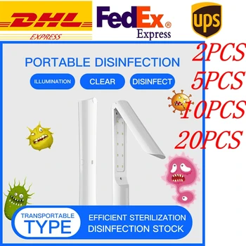 

2/5/10PCS DHL USB Charging Foldable Handheld UV Light Sanitizer Wand LED Germicidal Disinfection UVC Ultraviolet Lamp Stick