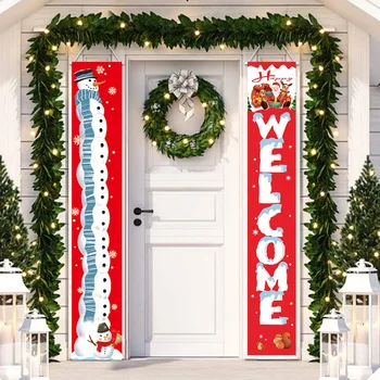 

Happy New Year 2021 Christmas Door Couplet New Year Decorations Home Porch Decor Sign 2020 Merry Christmas Ornaments Xmas Decor