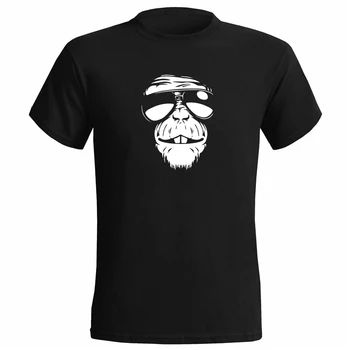 

Cool Party Chimp With Shades design MENS T Shirt monkey art festival clubbing men clothes Tops Tee Shirt