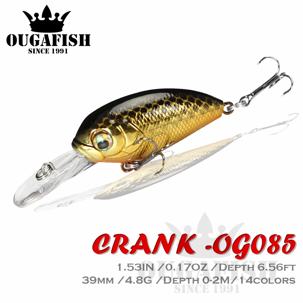 

2020 Crankbait Fishing Lure Whopper Rock Hard Bait Floating 39mm4.8g Depth 0-2M Pesca Crank Bait Trolls Tackle Isca Artificial