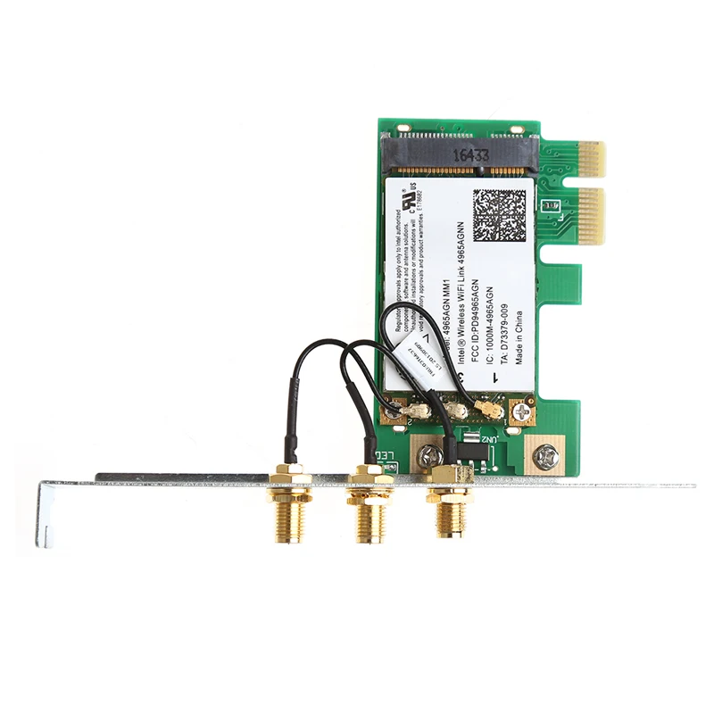 Dual Band 2 4 5GHz 300M Desktop PCI E Wireless Card 3 Antenna For Intel 4965AGN 1