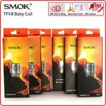 SMOK TFV8 детский M2 Q2 T8 X4 RBA катушка головка для V8 детский бак большой детский распылитель испаритель сопротивление испаритель нагреватель ядро