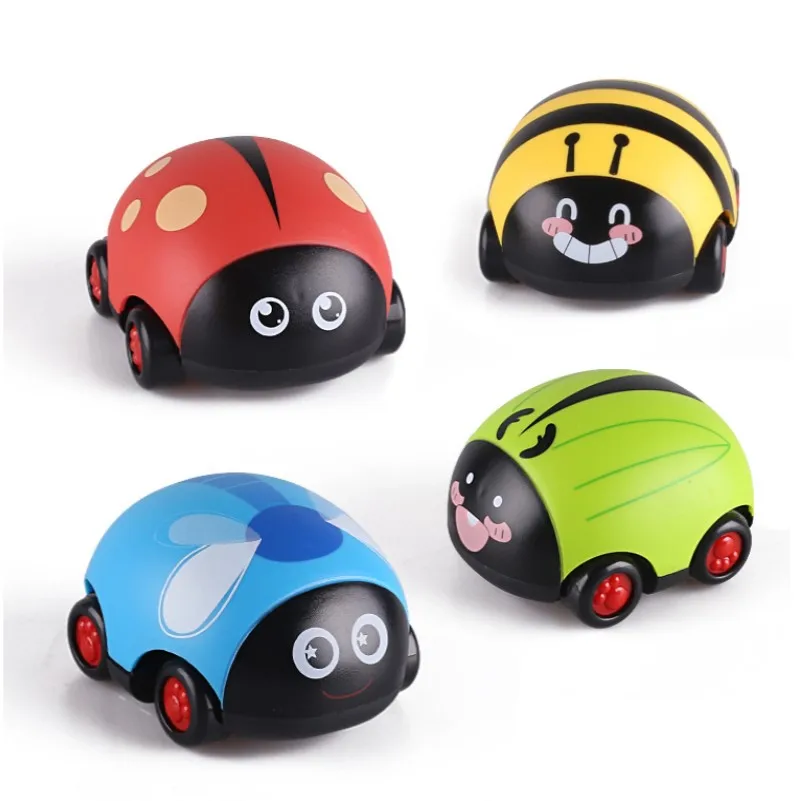 

Cartoon Mini Toy Car Model Vehicles 1:43 Oyuncak Araba Cute Q version ABS Pull Back Model Car kids Toys Gift For Children