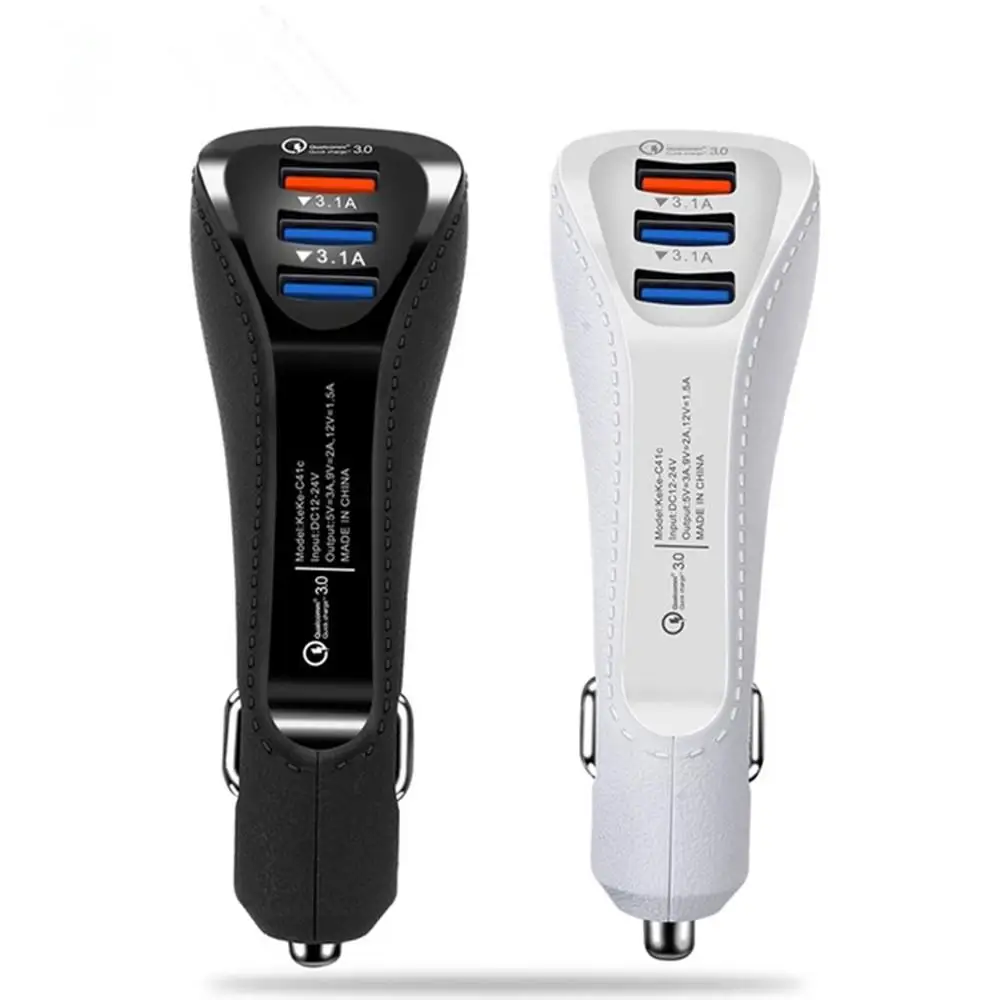 QC3.0 3 порта USB Автомобильное зарядное устройство 3.1A мобильный телефон Быстрая зарядка автомобиля универсальный адаптер для iphone samsung huawei Xiaomi автомобильные зарядки