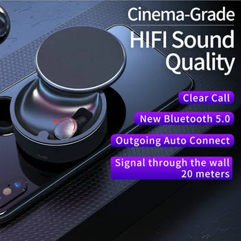 

Blue tooth ME-8 TWS New Magnetic Single Ear 5.0 Aluminum Alloy Charging Binwireless ecouteur in-ear Earpiece waterproof earphone