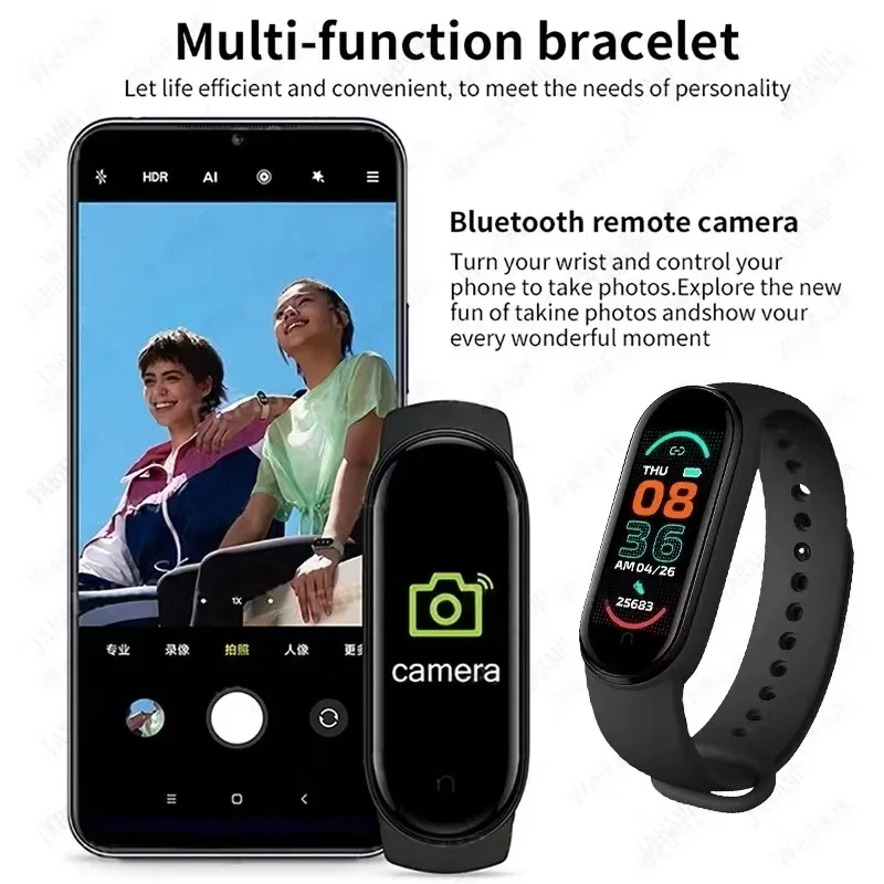 New M6 Band Smart Watch Men Women Smartwatch Heart Rate Sports Fitness Tracking Bracelet Apple Xiaomi Mi Smartband Watches Smart Watch