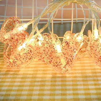 

WENHSIN Christmas Lights New 10LED Love Clip Light Proposal Marriage White Light String