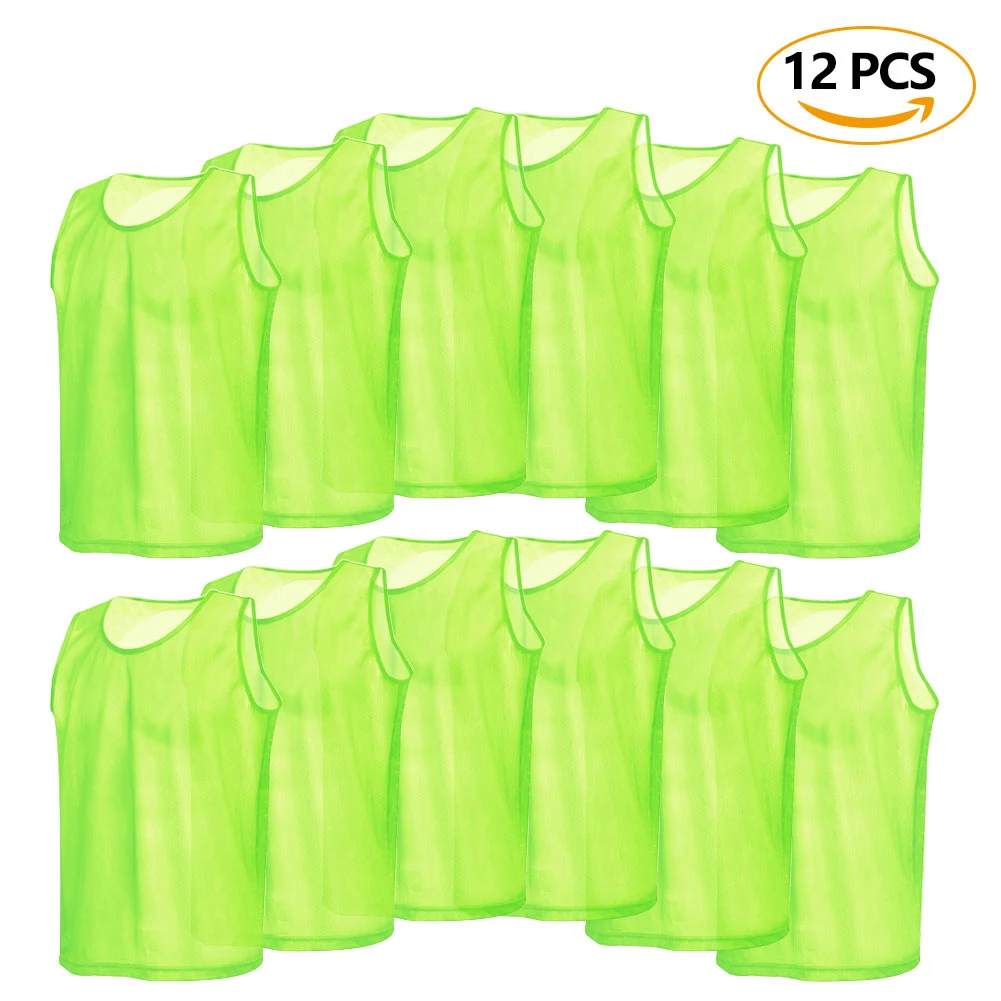Новый 12 шт. взрослый футбол Pinnies Быстросохнущий футбольный жилет спортивный для
