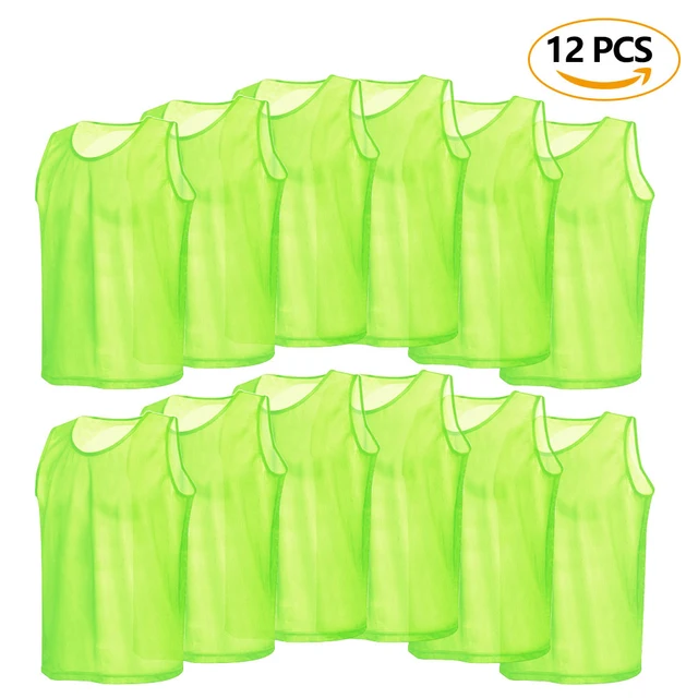 US $24.41 New 12 PCS Adults Soccer Pinnies Quick Drying Football Jerseys Vest Scrimmage Practice Sports Vest 