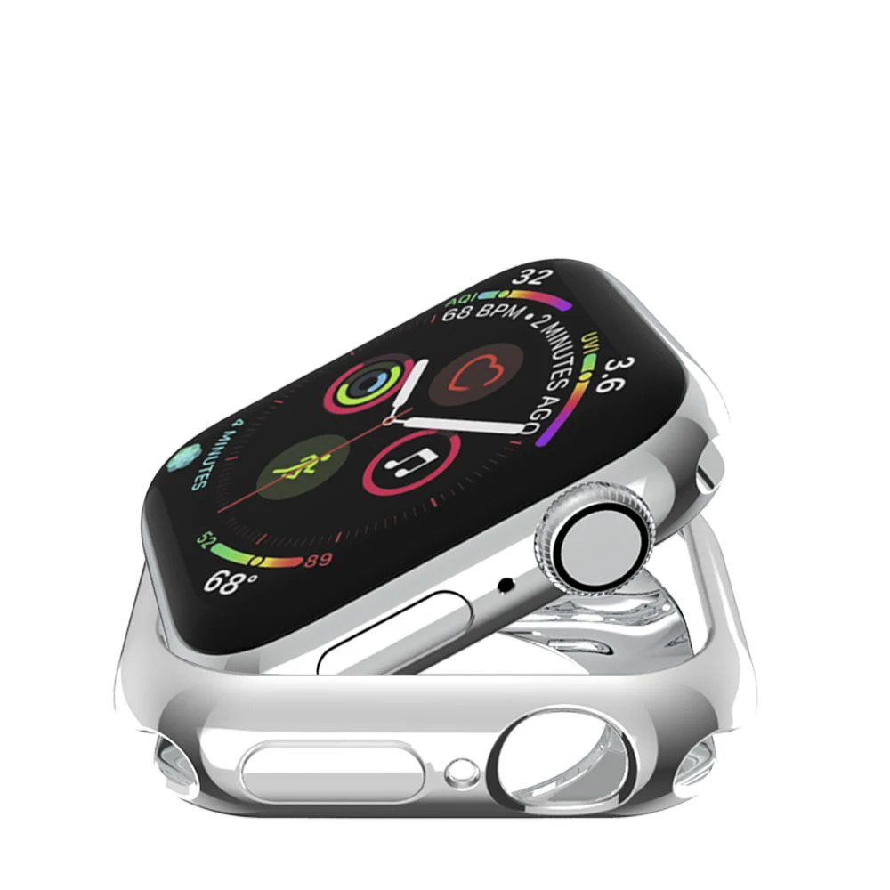 Чехол для Apple watch 4 Case 44 мм 40 мм iwatch series 4 5 покрытием ТПУ Защитная крышка Силиконовая соска защитный чехол