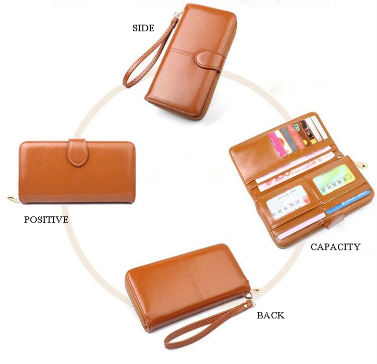 COMFORSKIN женский кошелек женский кожаный кошелек вместительный бумажник с ремешком женский кошелек-клатч высокого качества