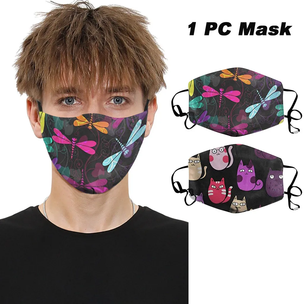 

Fashionable Reusable Adult Dust Protection PM.25 Mouth Maske Cat Floral Print Protective Face Maske Cute Windproof Mouth Maske