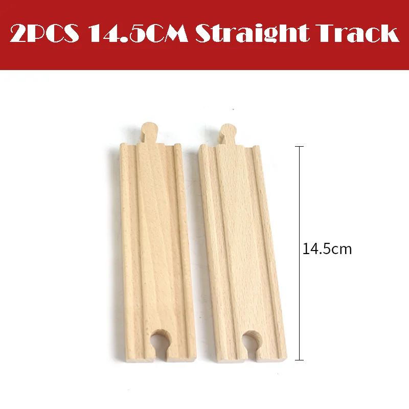 1pcs Wooden Track Parts Beech Wooden Train Track Racing Railway Train Toys Accessories fit for Brand Tracks for Children Gift 41