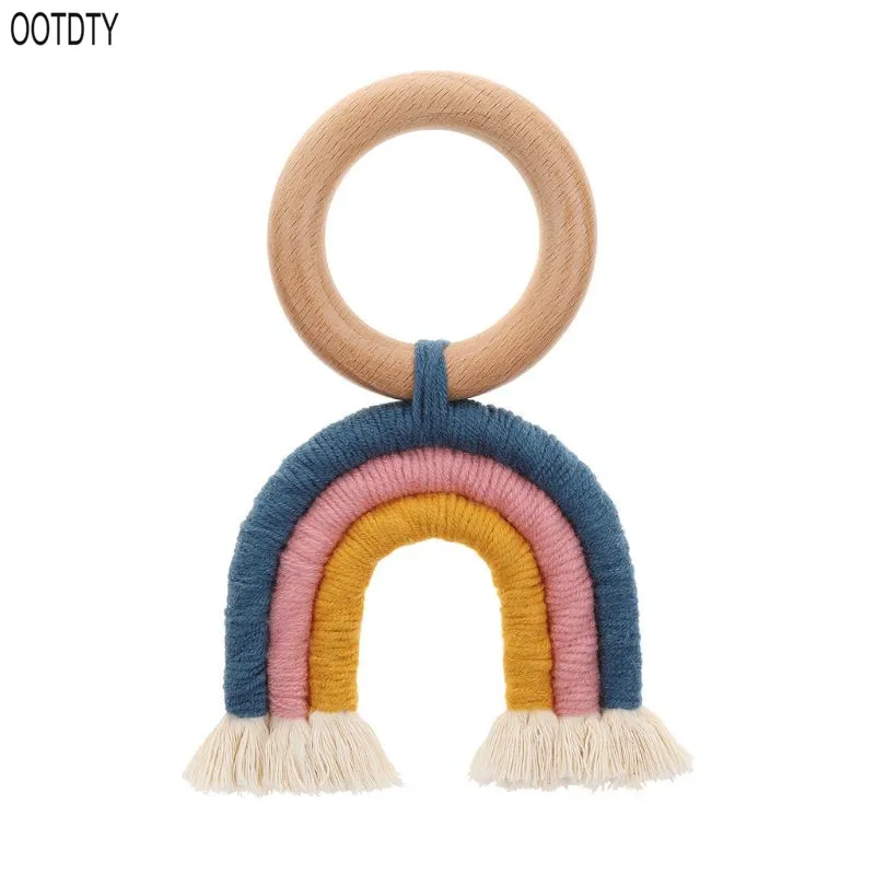 Детские Прорезыватели для зубов, радужные деревянные детские Прорезыватели в стиле бохо, детские игрушки, подарок для душа - Color: MYQ26