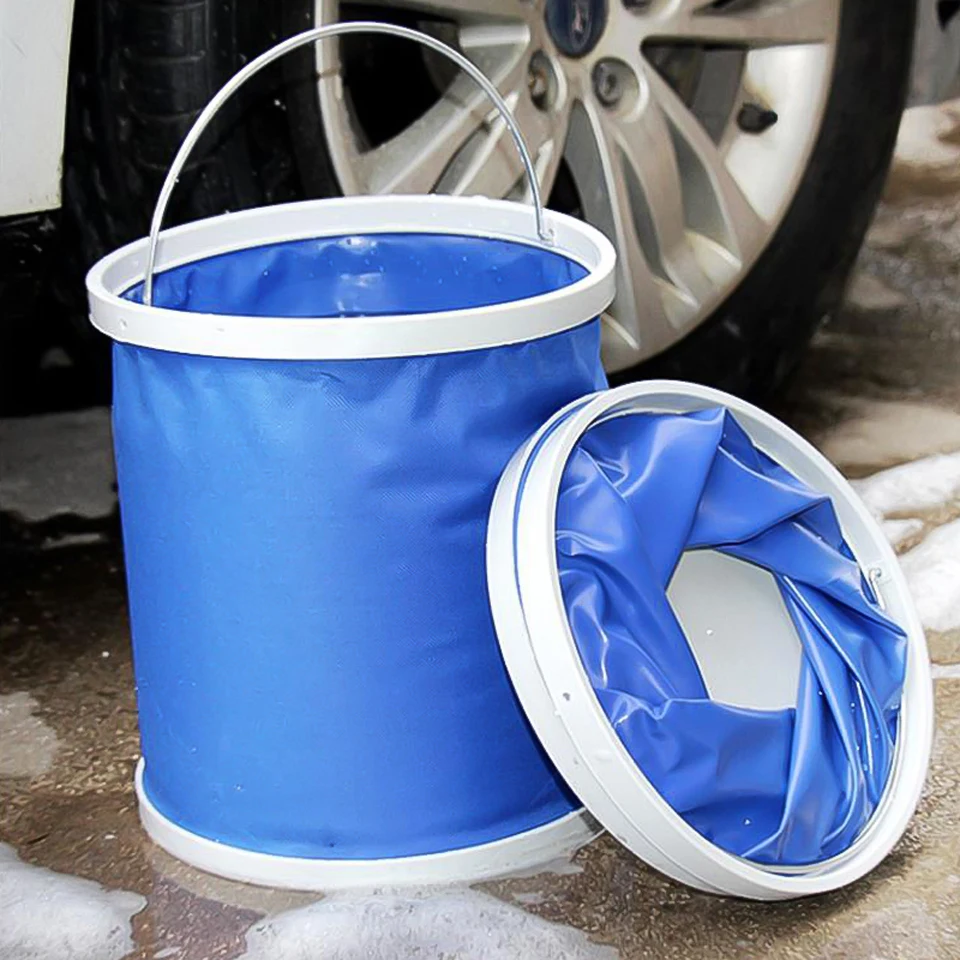 Foldable Picnic Bucket Portable Water Outdoor Travel Camping Hiking Fishing Water Storage Container Drinking Picnic Barrel