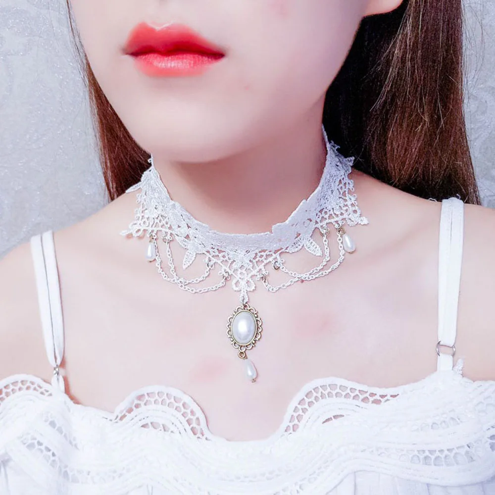 Collier Ras-du-cou Gothique Vintage Victorien – Dentelle Noire Et Métal, Pour Femme, Fantaisie, Neuf Avec Emballage