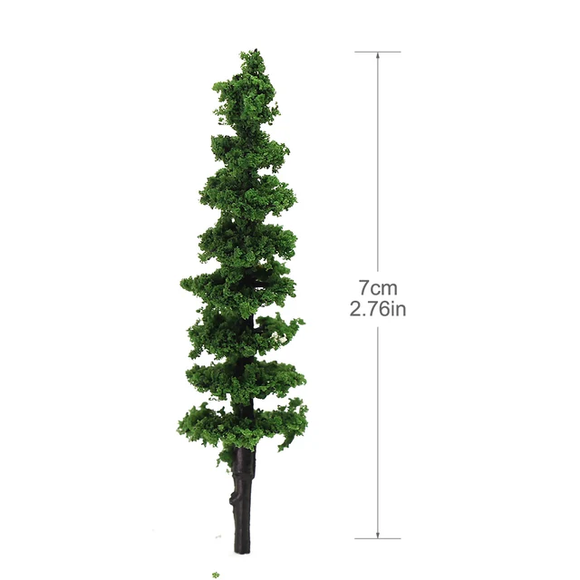 40pcs Model Train 1:87 Trees HO scale Model Trees 70mm Railway Layout TC70