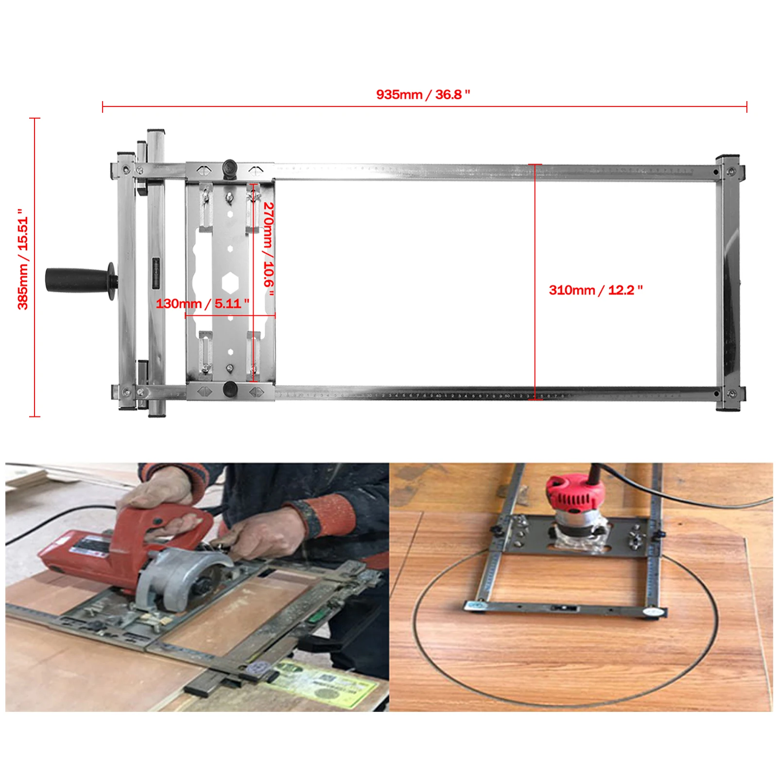 US $29.19 45 Adjustable Positioning Cutting Board Tools Woodworking Router Multifunction Electricity Circular Saw Trimmer Machine Guide