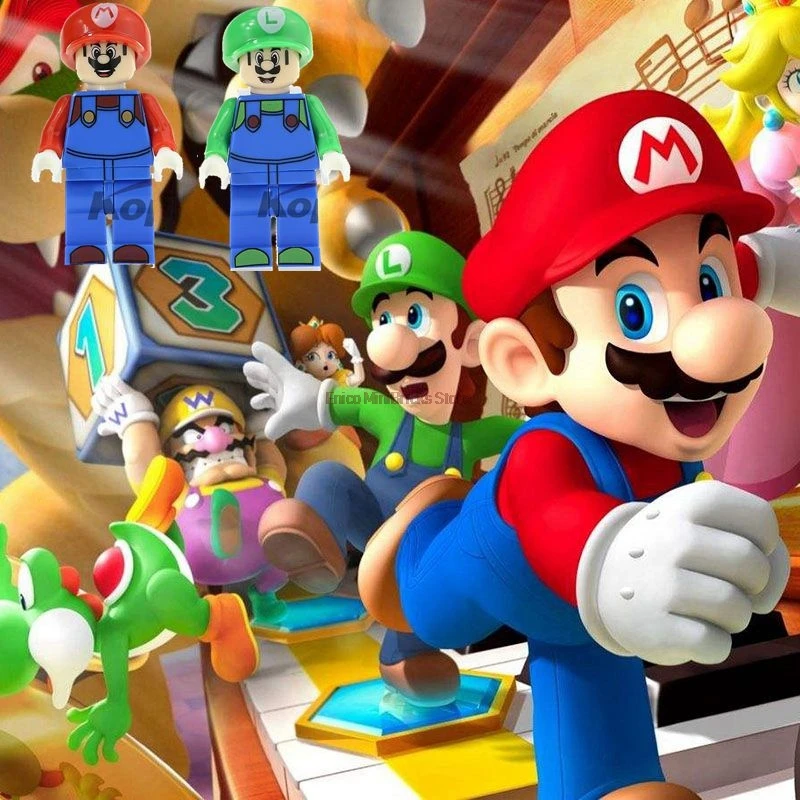 

Mario Anime Series Figure Mario Simpson Android 18 Aciton Figures Building Blocks Collection Bricks For Children Toys