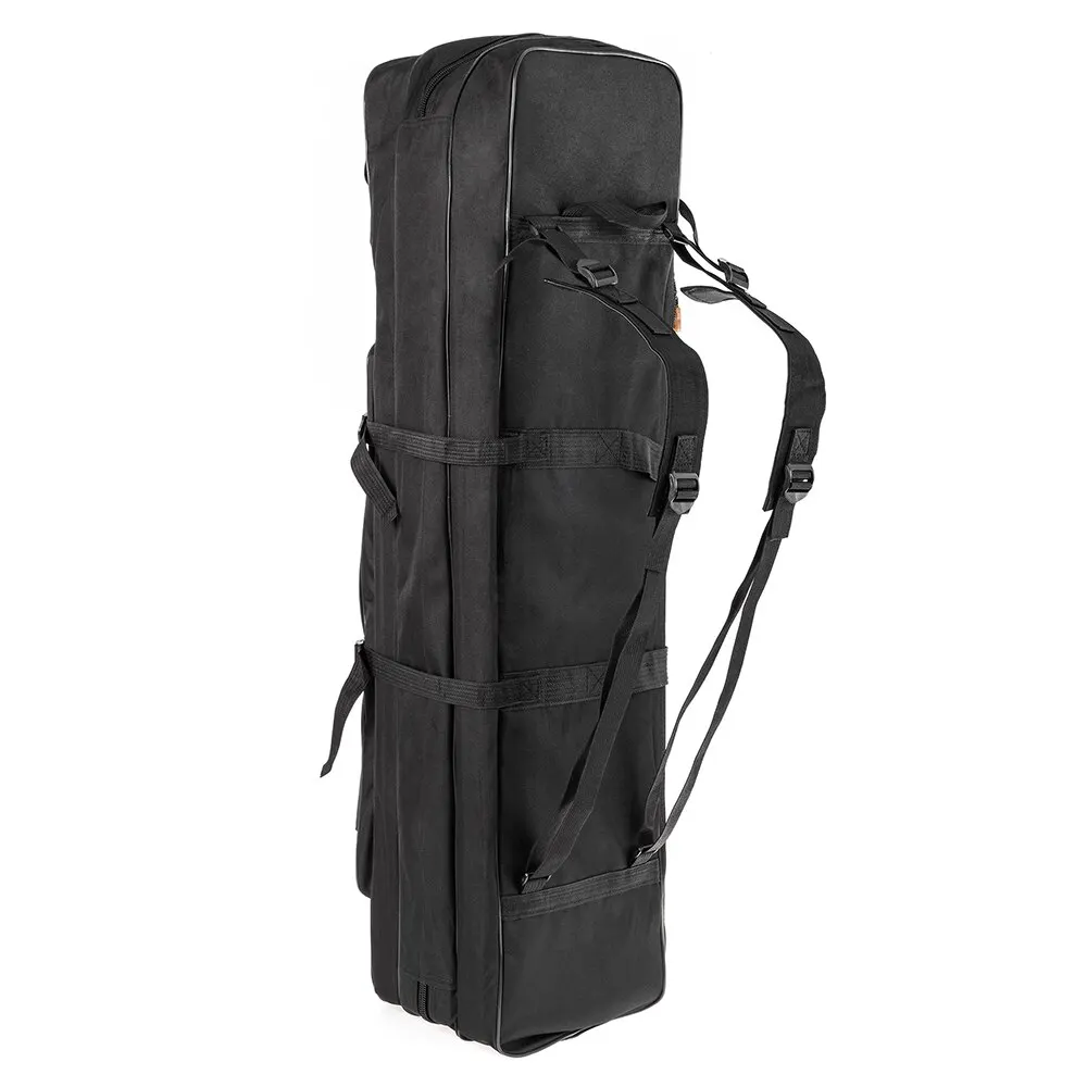 Outdoor Fishing Rod Bag 3 Layer Fishing Bag Backpack 80cm/100cm Fishing Rod Reel Carrier Bag Fishing Pole Tackle Bag Carry Case