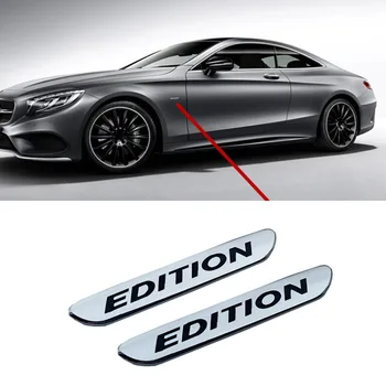 

2pcs Silver Edition Car Side Fender Sticker for Mercedes Benz AMG W212 W210 W220 W204 W176 W246 W205 Edition Sticker ABS