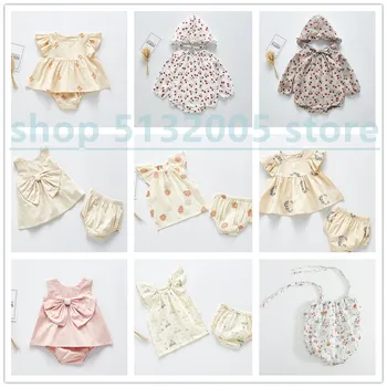 

Welfare-2020 Spring New Baby Infant Clothing Baby Girl Small Floral Doll Collar Jumpsuit Toddler Floral Climbing Suit