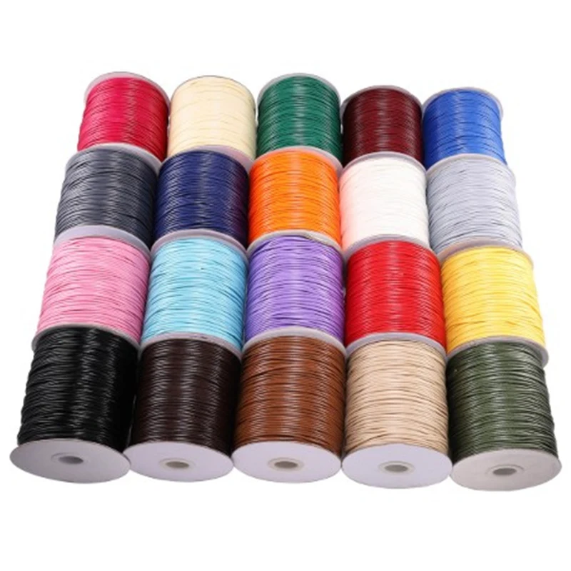 

10 m/lote Color 22 Korean Wax Line Polyester Fibre Cord Round Beading Hand Making Jewelry for Women DIY Craft Accessories