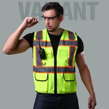 Строительная площадка верхняя одежда светоотражающий жилет высокая видимость мульти карман Защитное снаряжение Открытый протектор майка