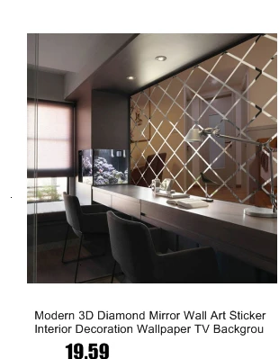 Современные 3D Алмазные зеркальные настенные наклейки обои декорации в интерьере ТВ фон обои художественный дизайн стены ванной комнаты