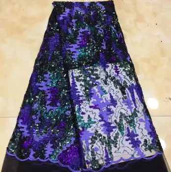 

Embroidered Net Fabric with beads With super Quality Sophia-9.9803 African Tulle Lace Fabric For party Dress