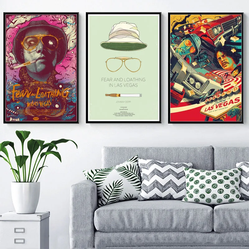 

G212 Hot Fear and Loathing In Las Vegas Classic Movie Wall Art Canvas Painting Silk Poster