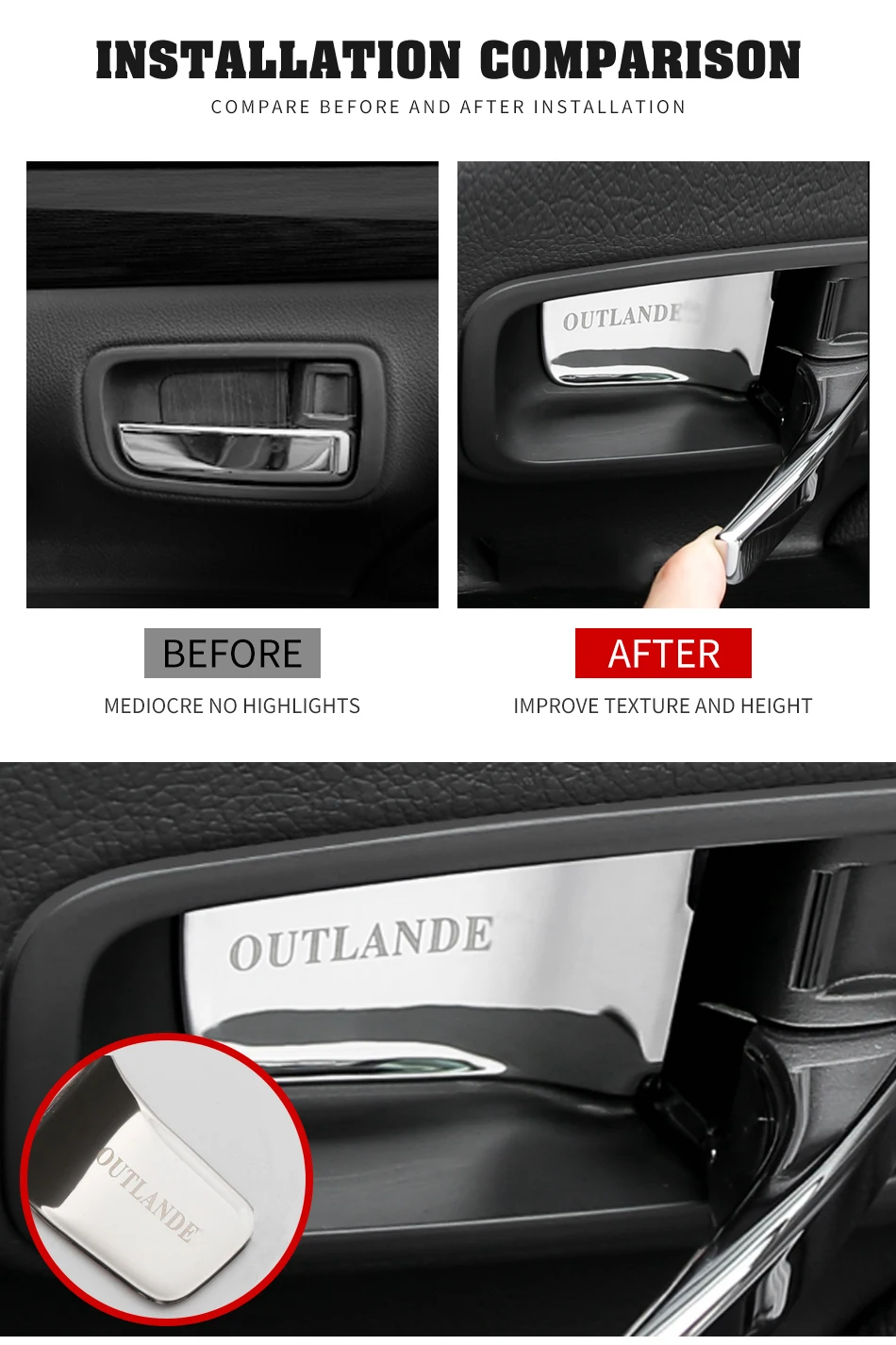 Модификации двери межкомнатные этикетка интерьера литье для Mitsubishi Outlander 2013