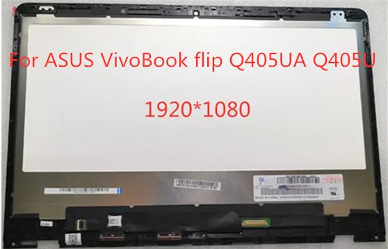 Для ASUS VivoBook flip Q405UA Q405U Q405 ЖК-дисплей с сенсорным экраном в сборе+ с рамкой 1920X1080 FHD