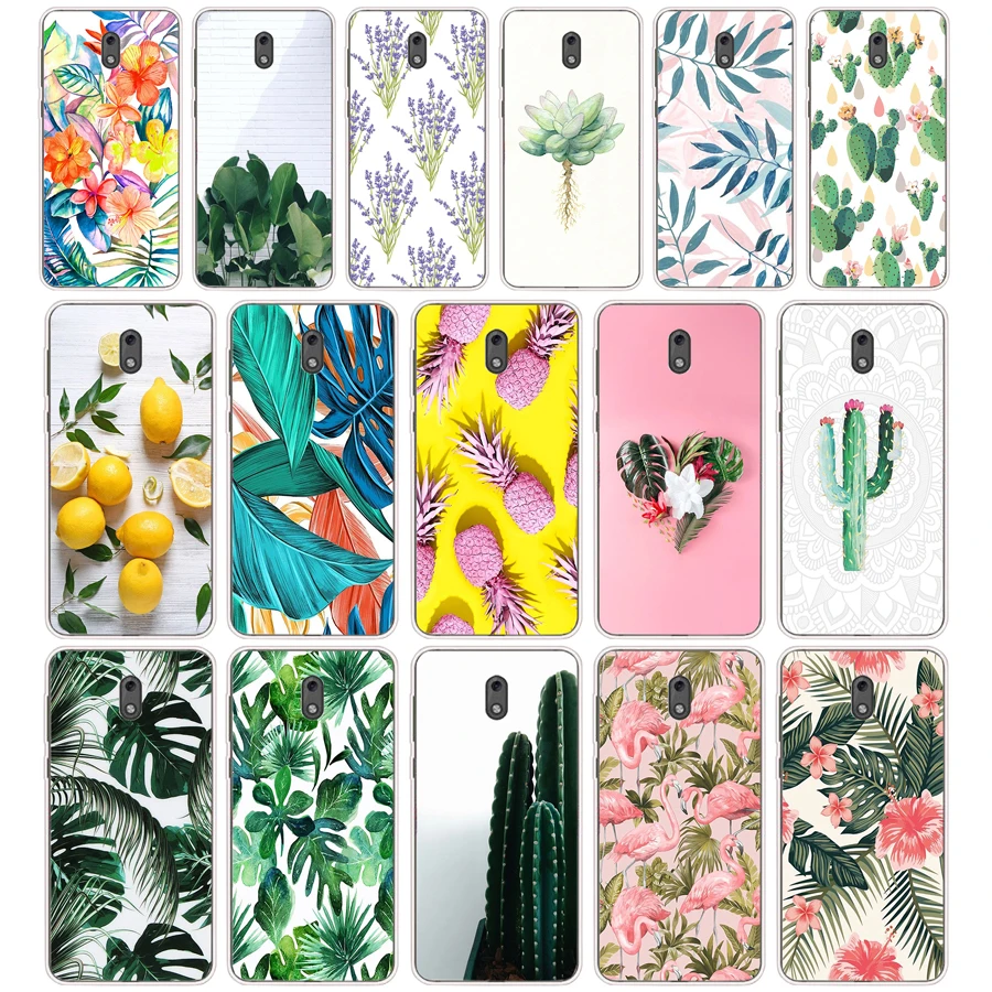 60 Foglie Di Banano Plantare Piante Cactus Silicone Tpu Custodia Protettiva Custodia Per Telefono Custodia Per Nokia 2 2.3 3 3.1 5 5.1 Custodia Morbid