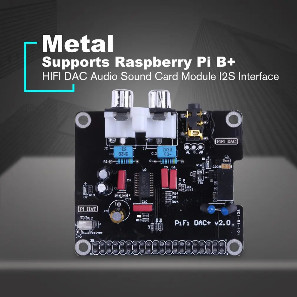 

PCM5122 HIFI DAC Audio Sound Card Module I2S 384KHz with LED Indicator for Raspberry Pi B+ for Raspberry Pi 2 Model B