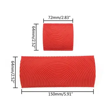

2Pcs/set Rubber Roller Brush Imitation Wood Graining Wall Painting Home Decoration Art Embossing DIY Brushing Painting Tools