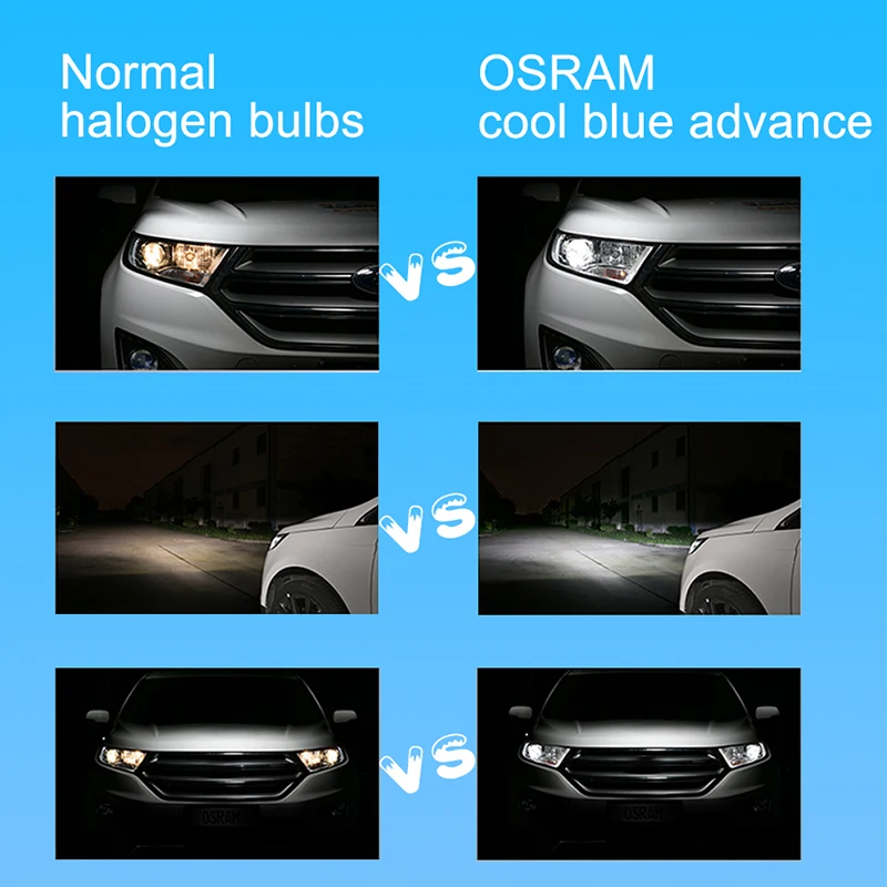 OSRAM автомобильный светильник H7 55 Вт галогенная Автомобильная лампа супер 12 В
