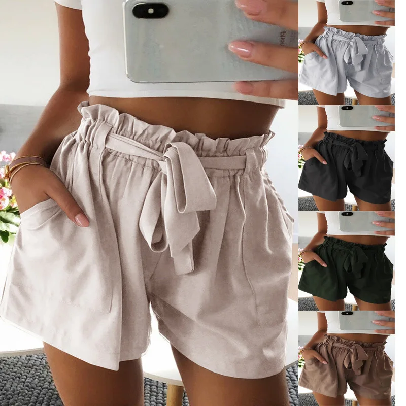Pure Color Women Summer Shorts 2020 