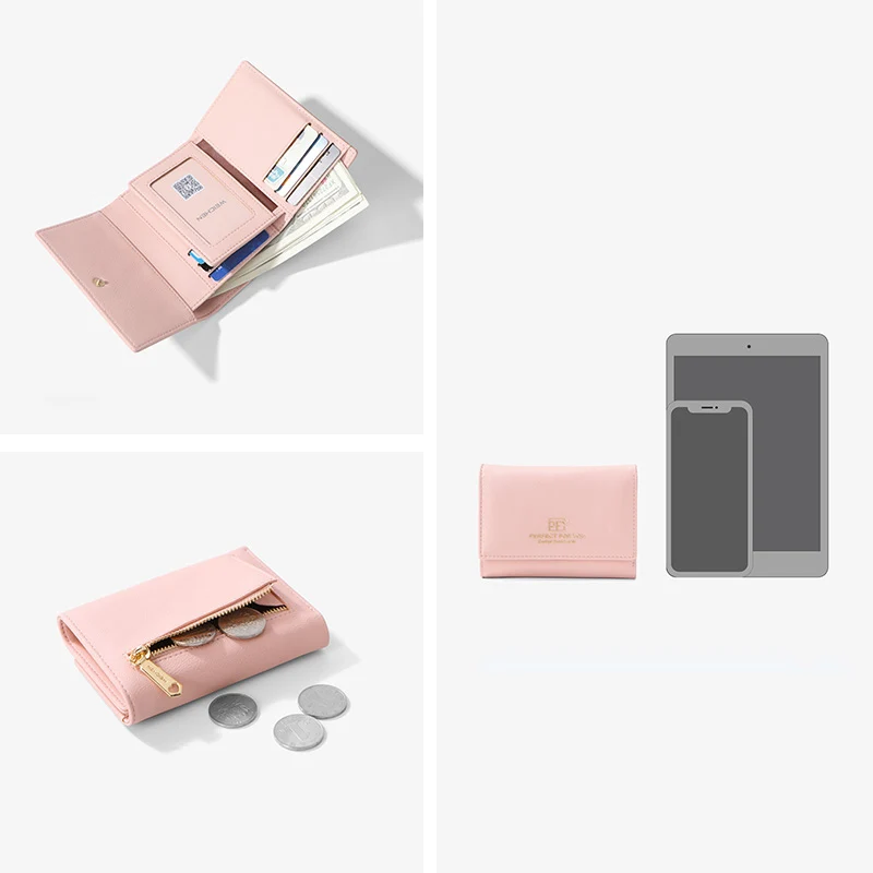 Unishow маленький кошелек с кисточками для женщин, многофункциональный женский кошелек, брендовый дизайнерский женский кошелек, Женский кошелек с тремя отделениями для монет и карт